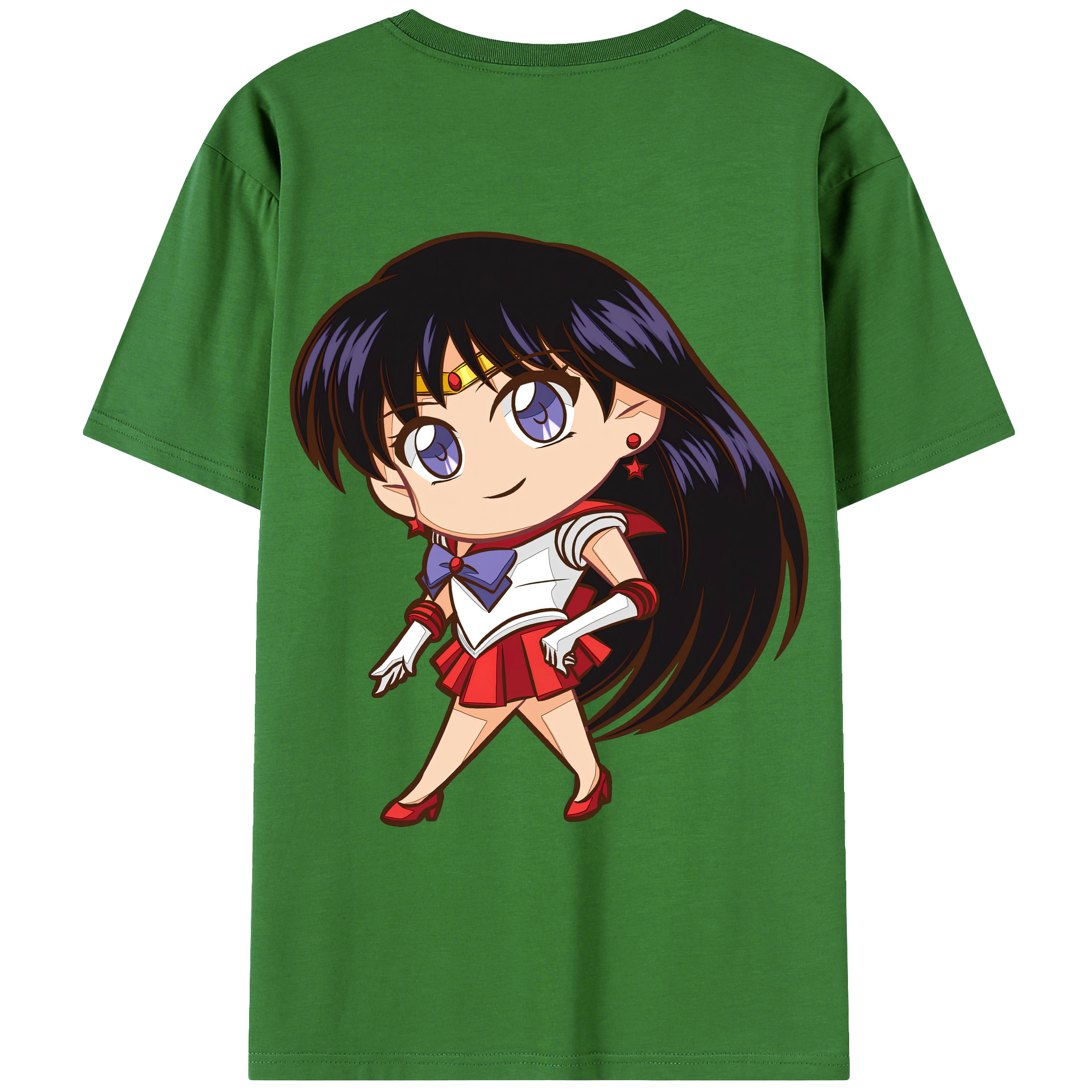 （画像用） 美少女戦士セーラームーン 火野レイ ひの レイ Sailor Moon Hino Rei （セーラーマーズ,Sailor Mars） レディース半袖Tシャツ(バックプリント)